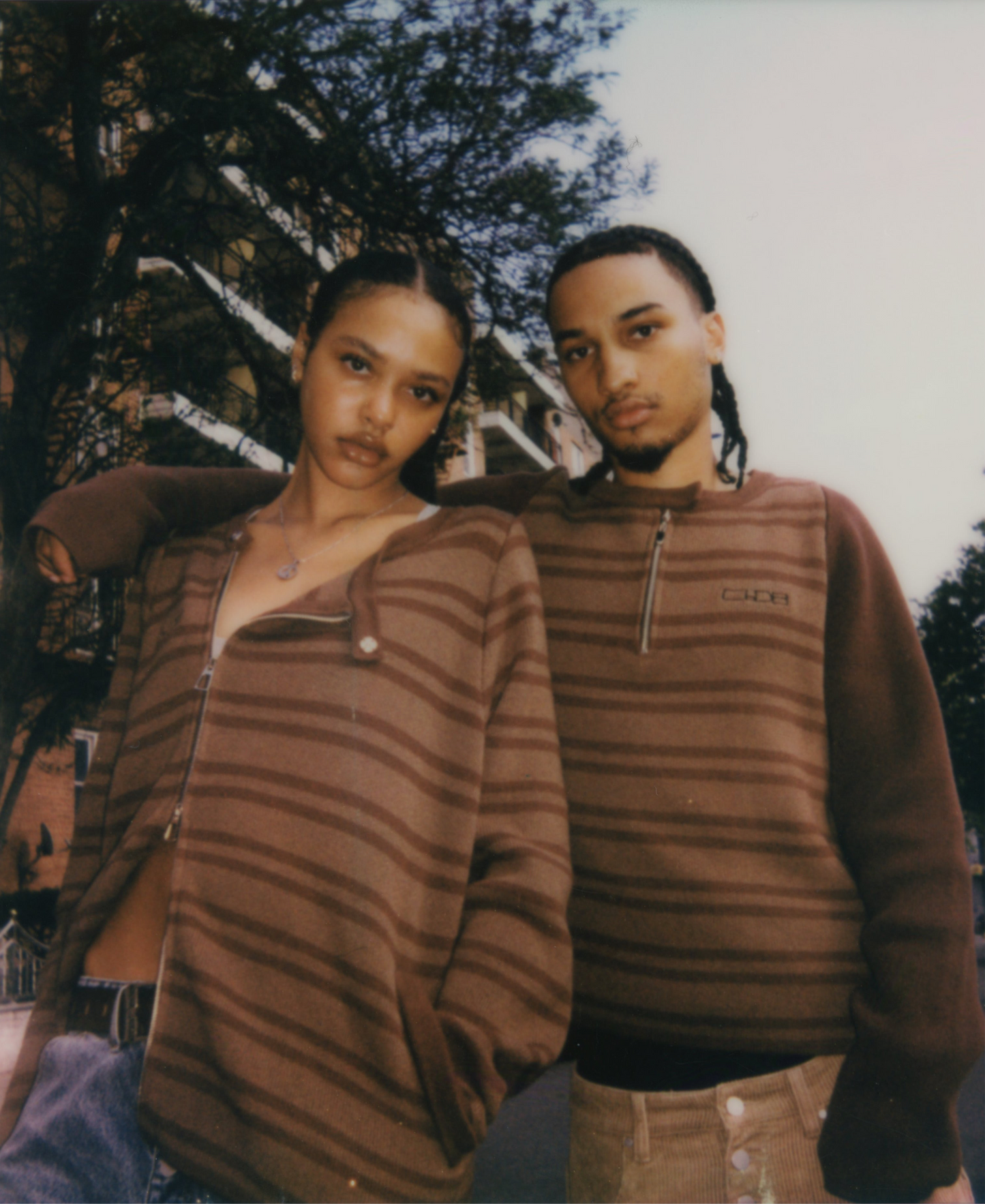 “Moto” knit sweater