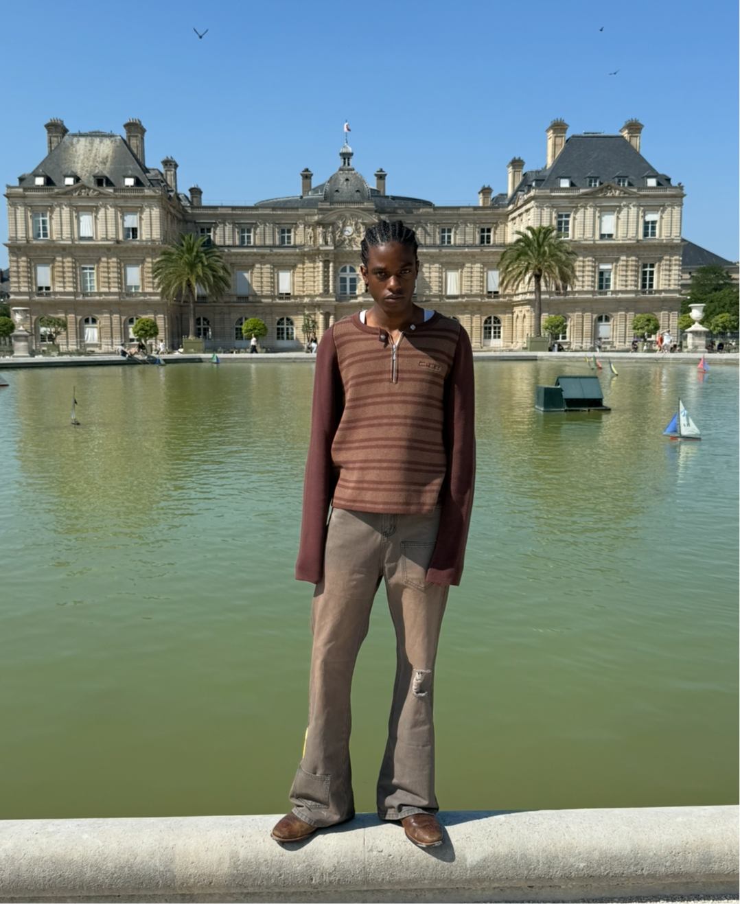 “Moto” knit sweater